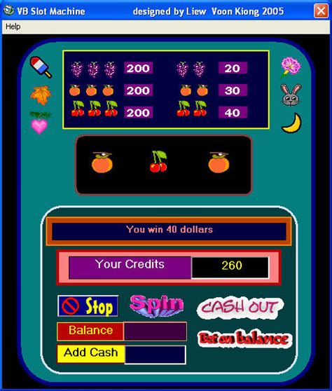 basic slot machine game template|Slot Machine Created with Visual Basic.